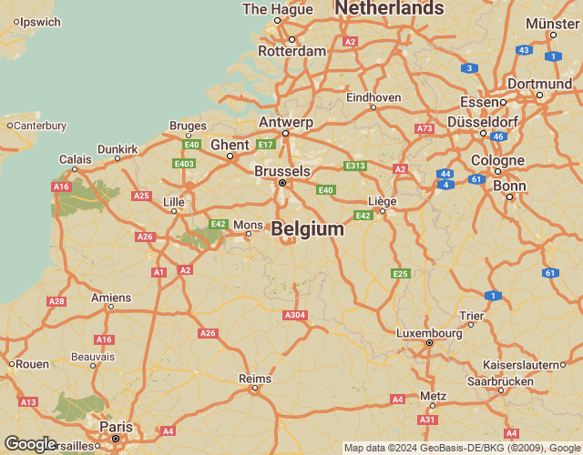 Map of Belgium