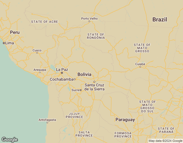 Map of Bolivia