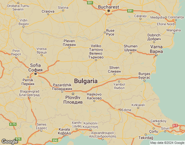 Map of Bulgaria