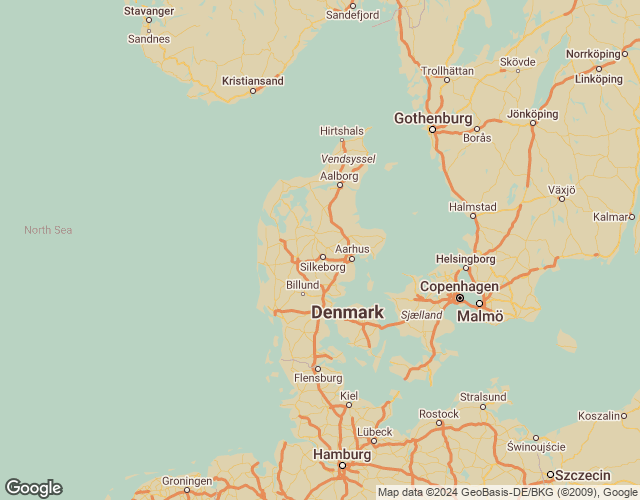 Map of Denmark