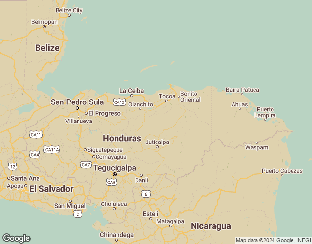 Map of Honduras