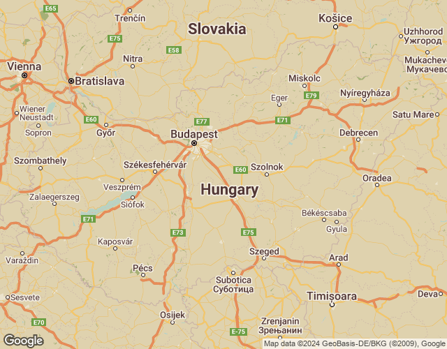 Map of Hungary