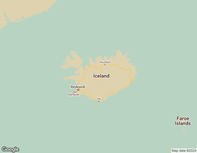 Map of Iceland