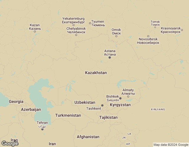 Map of Kazakhstan