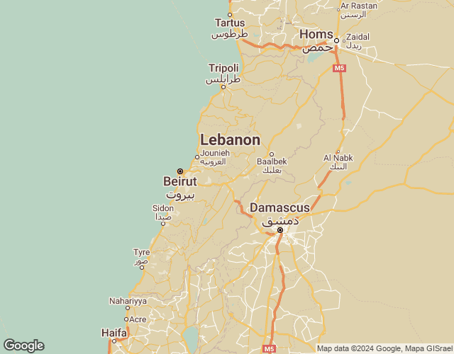 Map of Lebanon