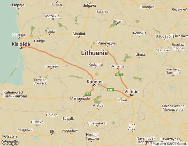 Map of Lithuania