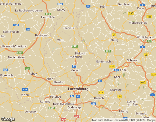 Map of Luxembourg
