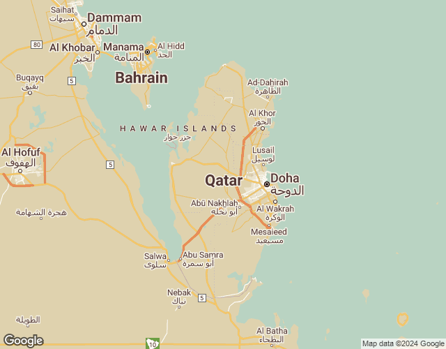 Map of Qatar