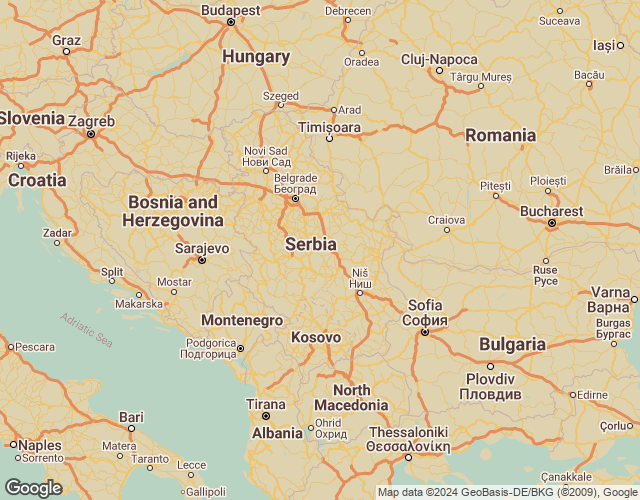 Map of Serbia