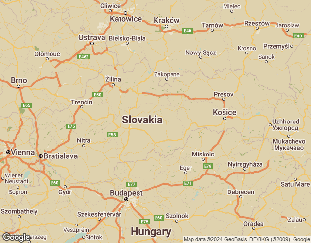 Map of Slovakia