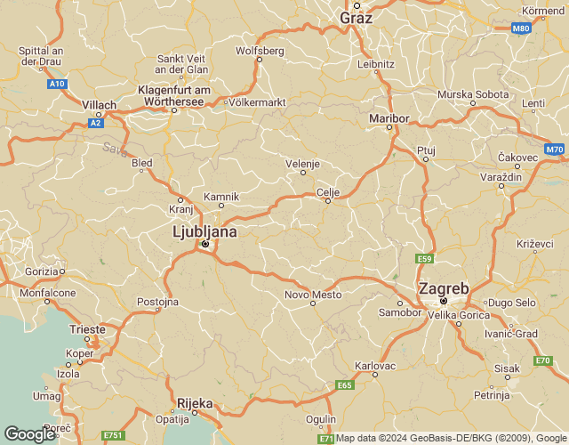 Map of Slovenia