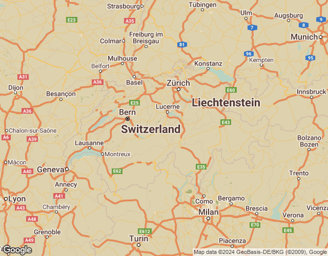 Map of Switzerland