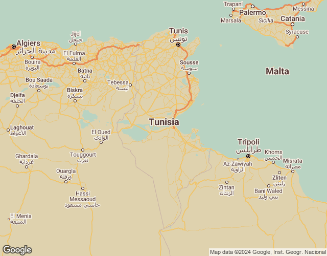 Map of Tunisia
